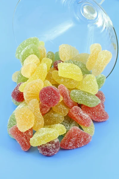 Colorful fruity chewy sweet and sour candy — Stock Photo, Image