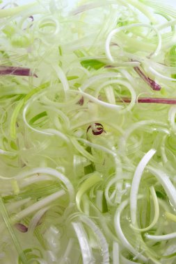 rendelenmiş yeşil soğan