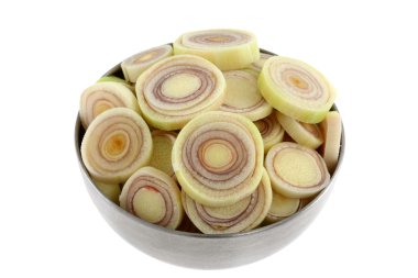 dilimlenmiş taze limon ot sapı