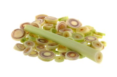 dilimlenmiş taze limon ot sapı