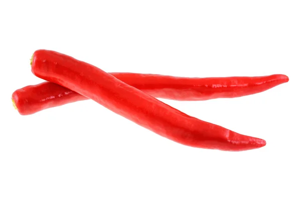 Grote en lange Thaise rode cayenne peppers — Stockfoto