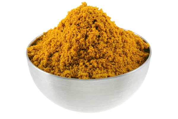 Una ciotola di polvere di curry piccante — Foto Stock