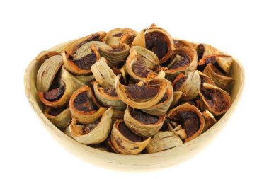 Dilimlenmiş kurutulmuş tembul fındık (Areca somun)
