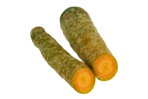 Foto de cerca de la zanahoria amarilla: Jaune Du Doubs Zanahoria — Foto de Stock