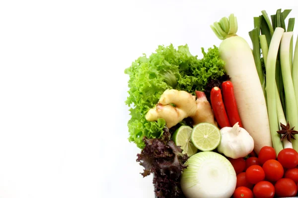 มุมผักเพื่อสุขภาพ — ภาพถ่ายสต็อก