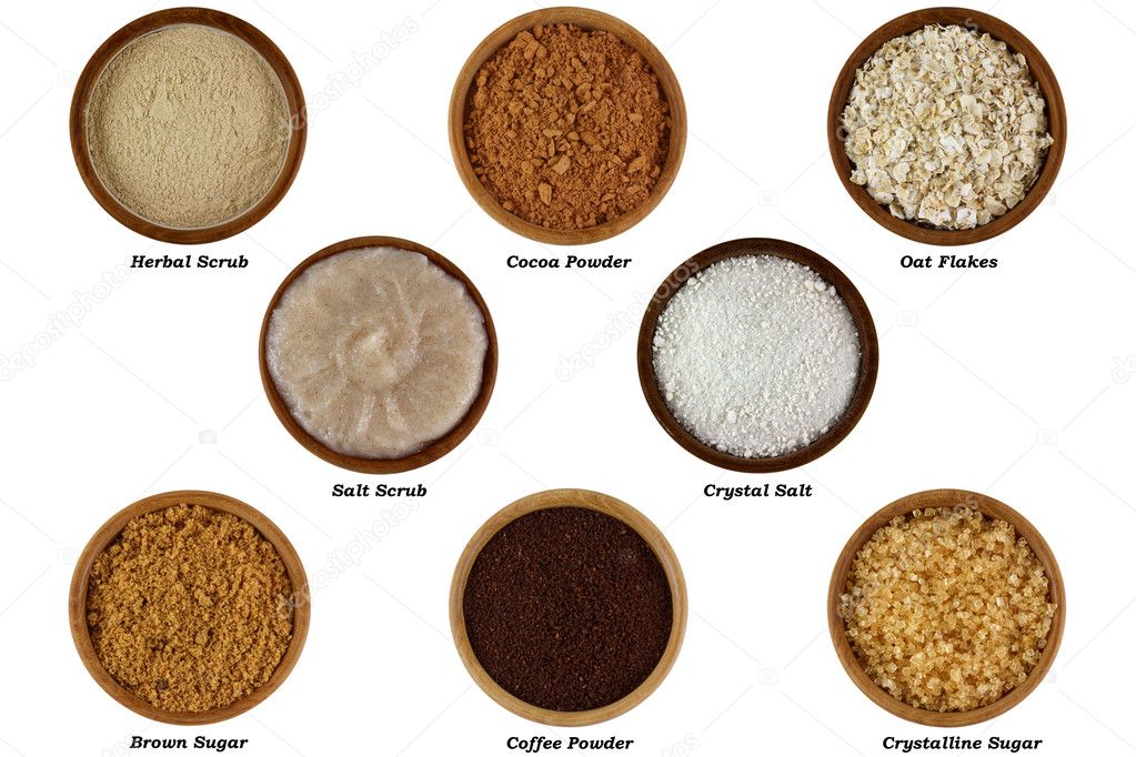 Set of Natural Products to Make Facial or Body Scrub