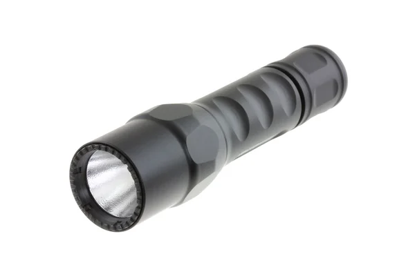 Uma lanterna LED de saída dupla preta — Fotografia de Stock
