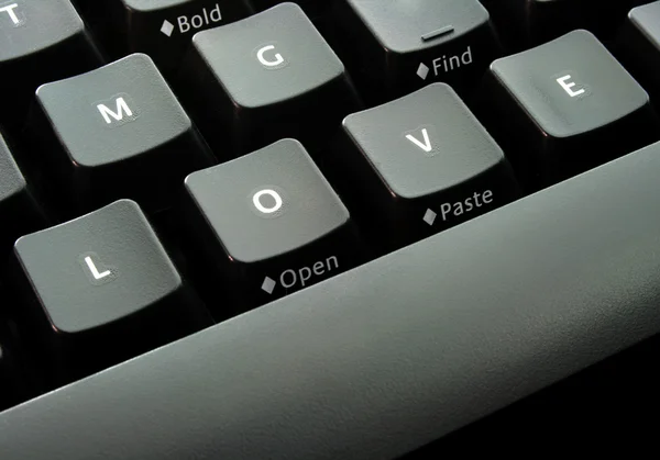 Keyboard with alphabets L-O-V-E