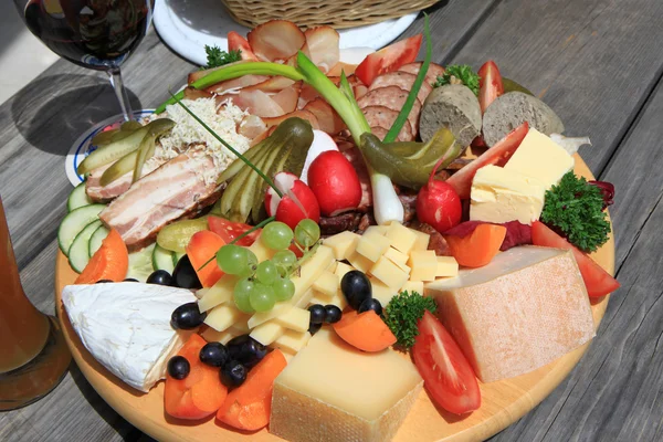 Austrian Cold cuts and cheese platter — Zdjęcie stockowe