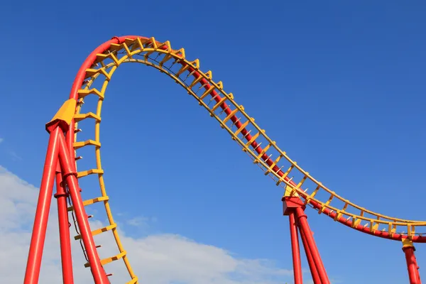 Boomerang, um passeio de montanha russa em Viena, Áustria — Fotografia de Stock