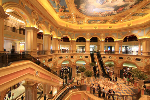 Inside the Venetian Hotel and Casino resort complex, Macao