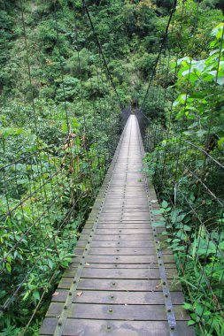 bir asma yaya köprüsü, Tayvan