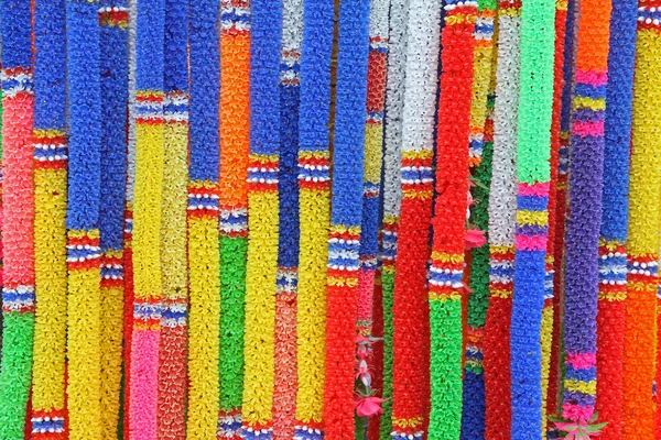 Colorful Thai plastic garland — Stock Photo, Image