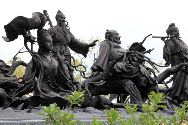 Çin ölümsüz sihirbazları heykelleri — Stok fotoğraf