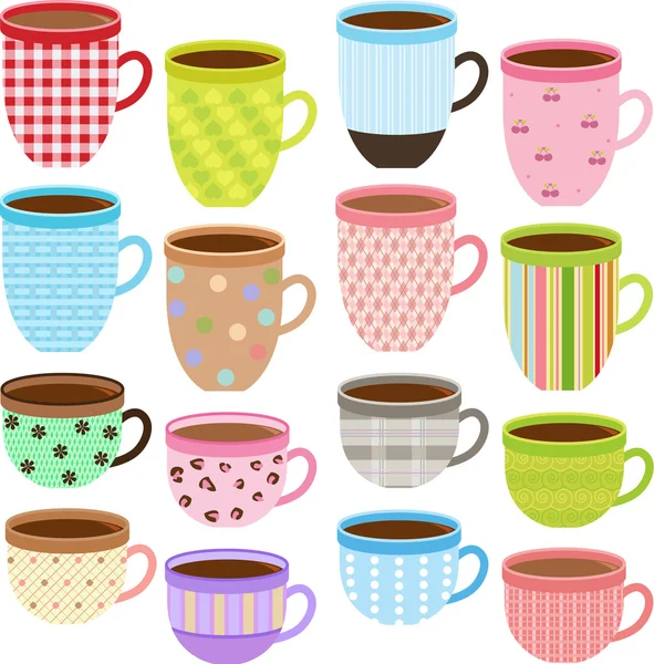 Collection of Cup and Mug — Stock Vector