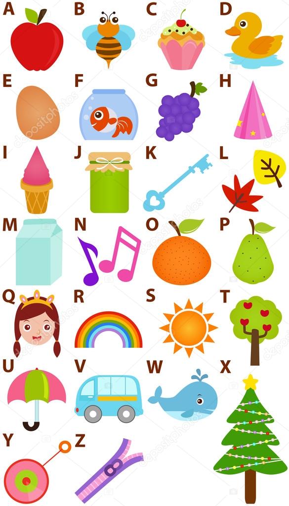 Alphabet A to Z Dictionary for Kids Stock Vector Image by ©sasimoto