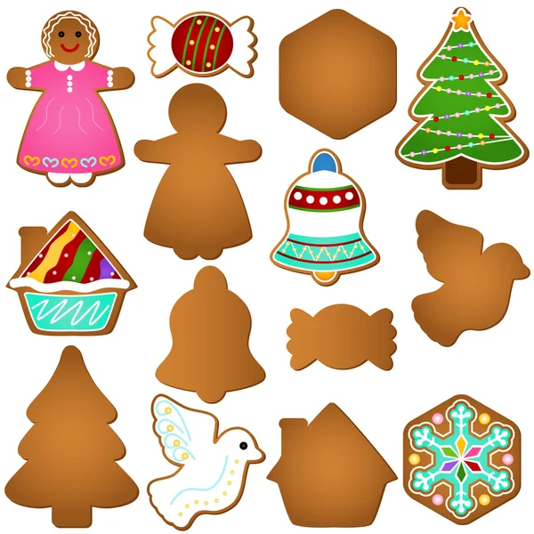 Perník (vánoční festival sušenky - cookie) — Stockový vektor
