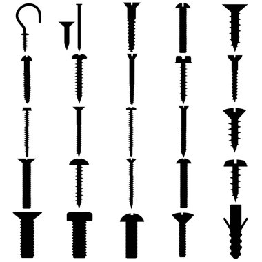 Working Tools - Bolt, Nail, hook clipart