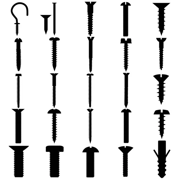工作工具-螺栓、 钉、 钩 — 图库矢量图片