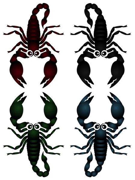 A cute vector collection of scorpions — Stock Vector