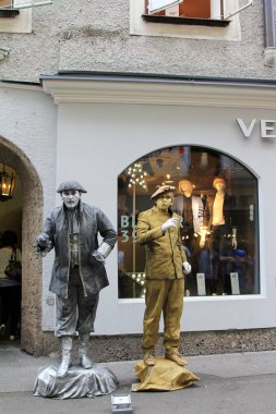 sokak sanatçıları - altın ve gümüş erkek