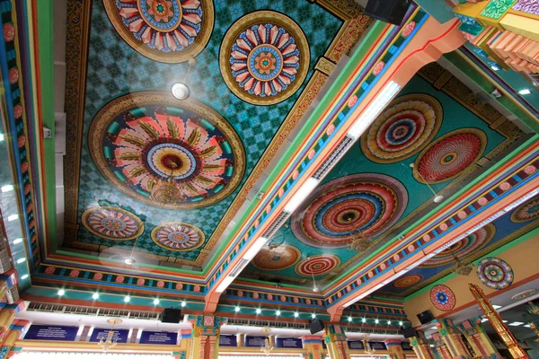 Ceiling of the Main Prayer Hall at Sri Mahamariamman Indian Temple — Stock Photo, Image