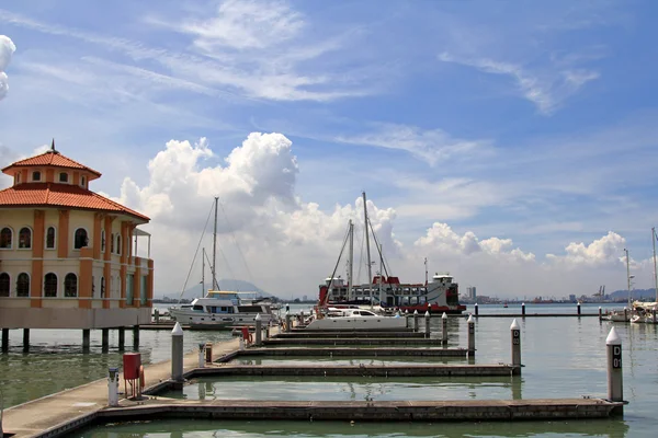 The Malaysia s first inner city marina — Stock Photo, Image