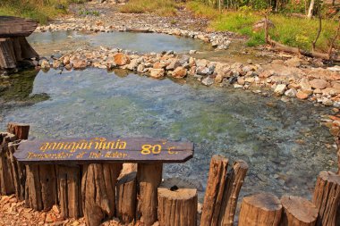 Pong Name Lon Tha Pai Hot Springs in Thailand clipart