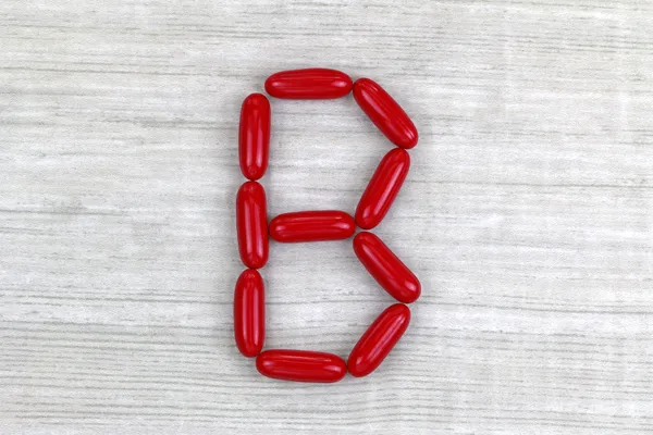B vitamins with the B alphabet — Stock Photo, Image