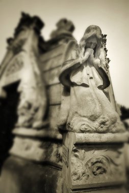 Beautiful vintage image of a praying angel