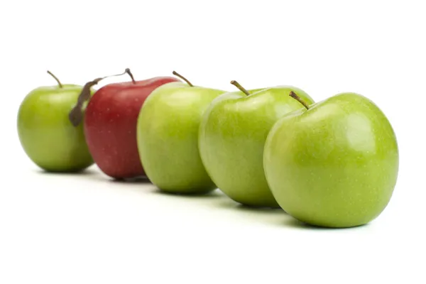 Five fresh apples — Stock Photo, Image