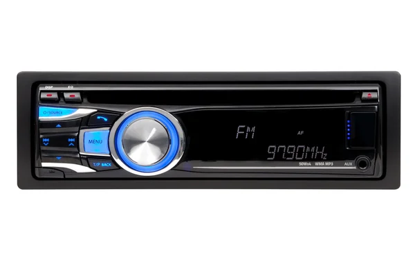 Черный автомобильный аудио CD-MP3-WMA-Player — стоковое фото