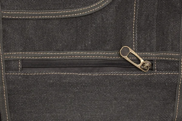 Jeans materiaal met rits Rechtenvrije Stockfoto's