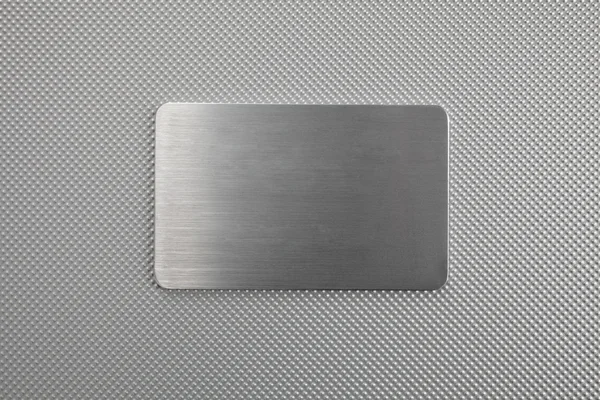 Textura de metal fundo abstrato com uma placa — Fotografia de Stock