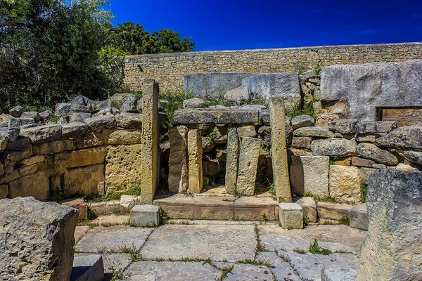 Templo de Ggantija Malta — Fotografia de Stock