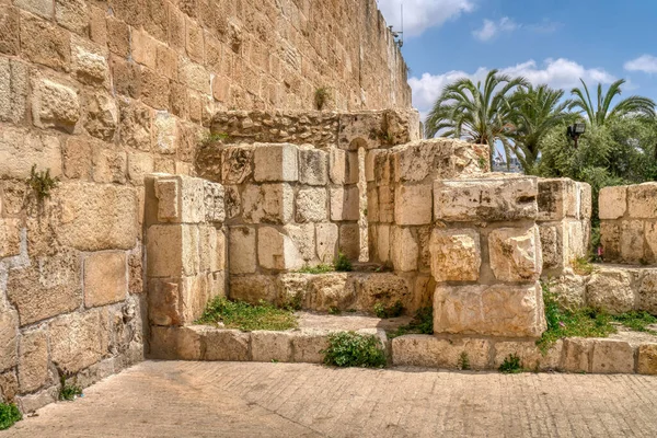 Tembok Kota Tua Yerusalem Israel — Stok Foto