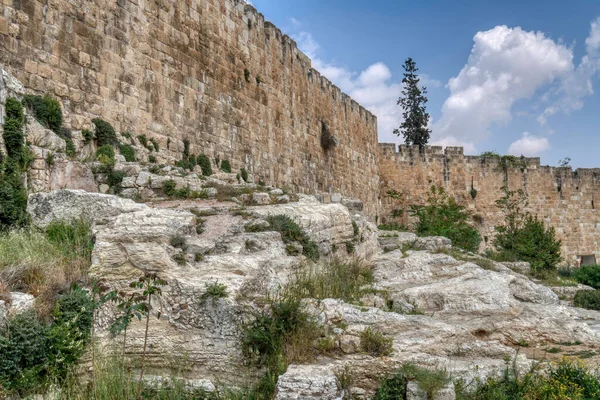 Muro Cidade Velha Jerusalém Israel — Fotografia de Stock
