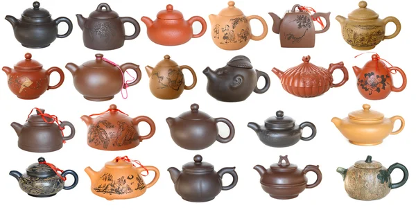 Set of Chinese teapots for tea ceremony — Stock Photo, Image