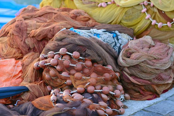 net fishing on the pier