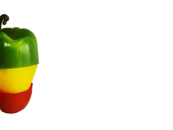 Tricolor Pepper Left Half — Stock Photo, Image