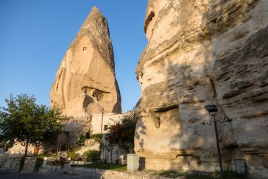 Notables sites Bronze Age homes in the town of Goreme, Cappadocia, Anatolia, Turkey, Asia Minor, Eurasia