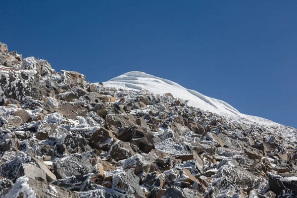 Ice Cap Summit Snow Capped Dormant Compound Volcano Mount Ararat — Photo