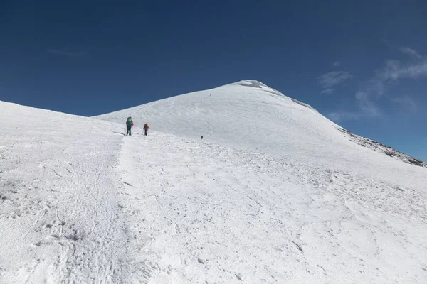 Turisté Šplhají Ledovci Vrchol Mount Greater Ararat Agri Dagi Východní — Stock fotografie