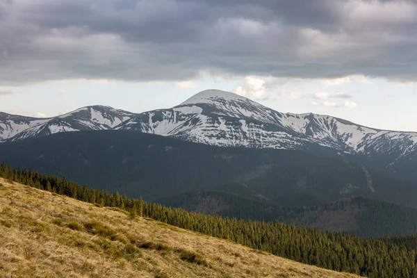 Melhor Vista Vem Depois Escalada Mais Difícil Monte Hoverla Cárpatos — Fotografia de Stock