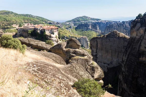 Klasztory Meteory Znajdują Się Obrzeżach Miasta Kalabaka Grecja — Zdjęcie stockowe
