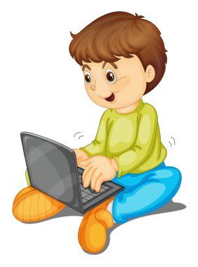 laptop ve çocuk