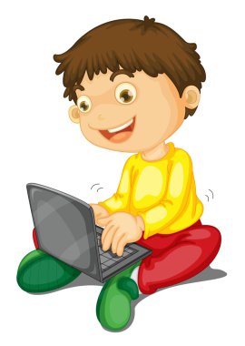 laptop ve çocuk