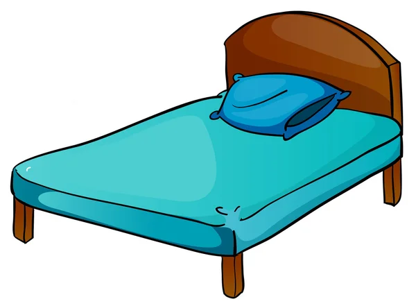 Cama y almohada — Vector de stock