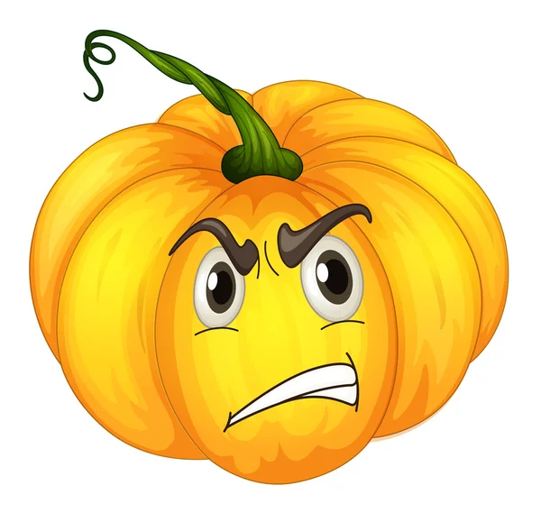 Angry pumpkin — Stock Vector