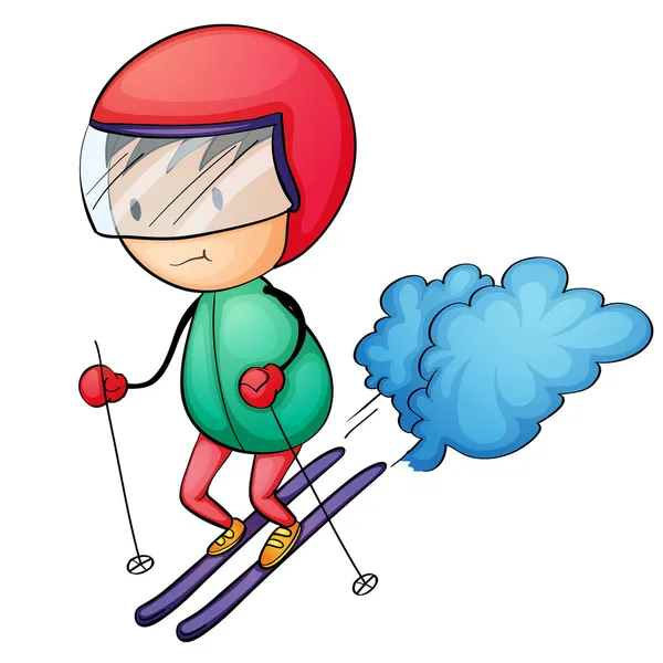 Rapaz esqui —  Vetores de Stock